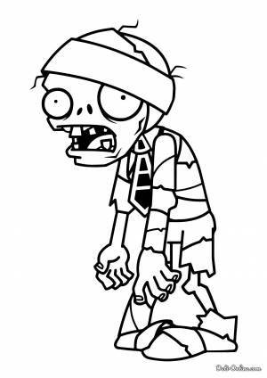 Раскраска Зомби мумия