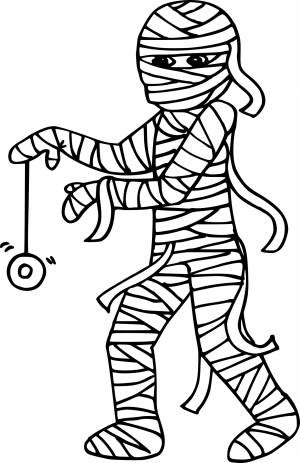 Мумия раскраска