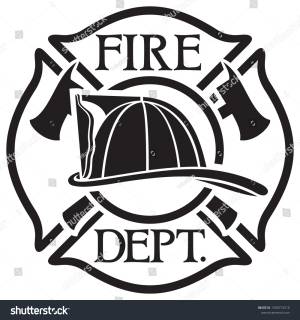 Fire Department Firefighters Maltese Cross Symbol