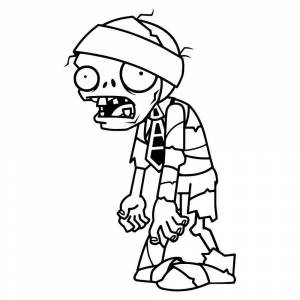 Раскраска Зомби мумия