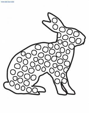Раскраска Поп Ит Заяц