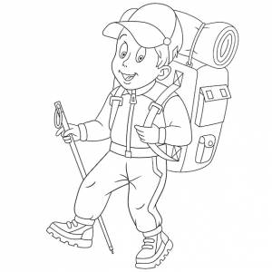 Милый счастливый горный турист