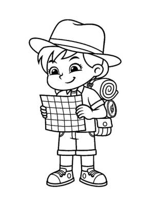 Раскраски Турист