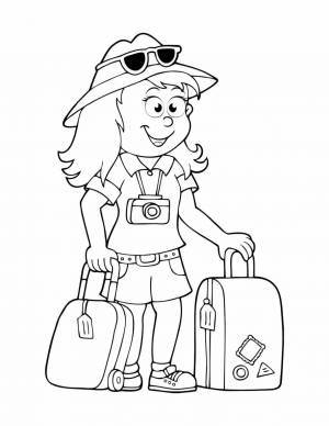 Раскраска туризм для детей
