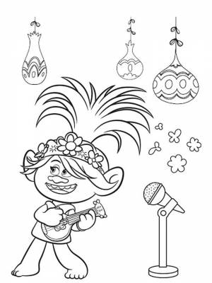 Раскраска Тролли Мировой тур   в формате