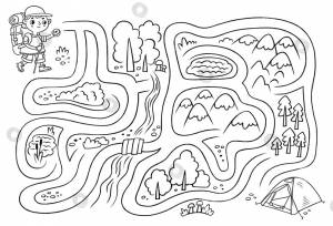 Лабиринт раскраска