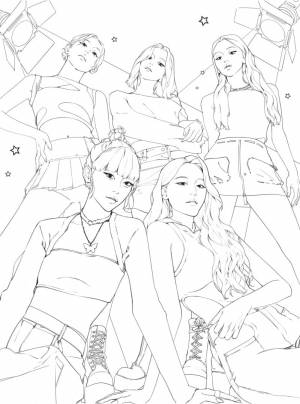 Книга K-pop! Раскраска с участниками самых известных корейских групп