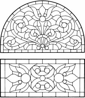 Раскраски Витраж, Раскраска Христианский витраж витражи