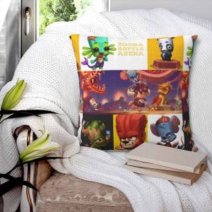 Zooba чехол для подушки Battle Арена, полиэстеровый льняной бархатный чехол на молнии, декоративная подушка, чехол