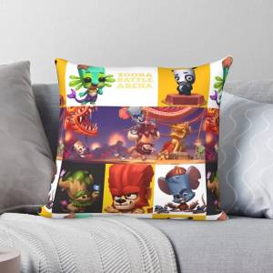 Zooba чехол для подушки Battle Арена, полиэстеровый льняной бархатный чехол на молнии, декоративная подушка, чехол