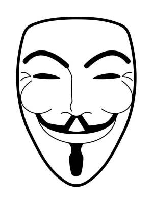 Раскраски Маска Анонимуса