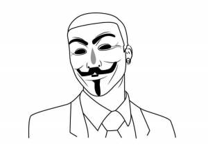 Трафареты маска анонимуса девчачая