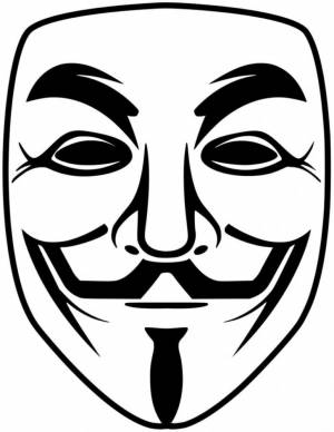 Раскраски Маска анонимуса