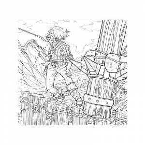 Раскраска Ведьмак для взрослых