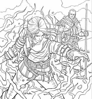 Раскраски Ведьмак по номерам