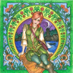 Shani of Witcher coloring book