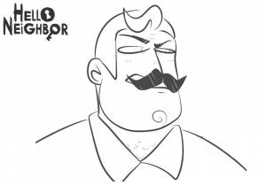 Раскраска Привет сосед