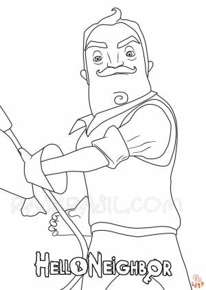 Откройте для себя лучшие раскраски Hello Neighbor