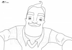 Творческая раскраска hello neighbor 2