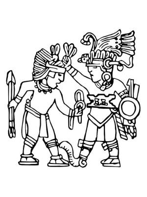 Раскраски Ацтеки