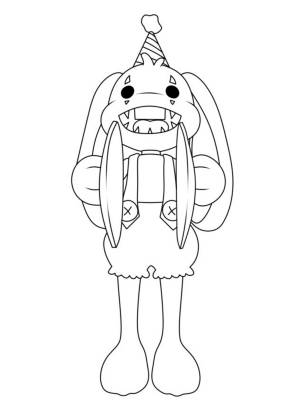 Кролик бонзо раскраска