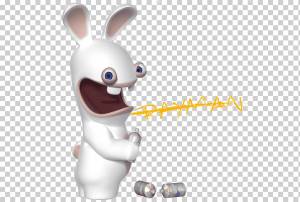 Кролик Пасхальный заяц Raving Rabbids Рисунок, кролик, животные, позвоночные, компьютерные обои png
