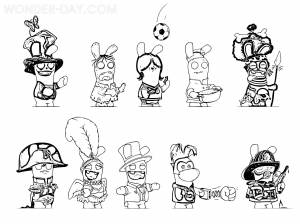 Раскраски Бешеные кролики