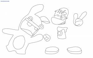 Раскраски Бешеные кролики