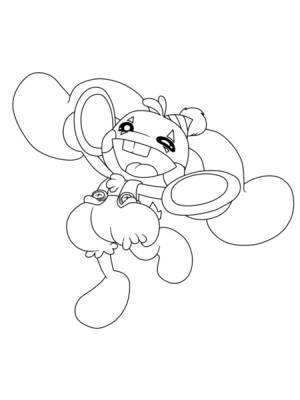 Кролик бонзо раскраска