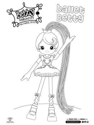 Раскраски Бетти Спагетти