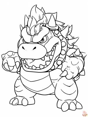 Увлекательные раскраски Bowser для детей