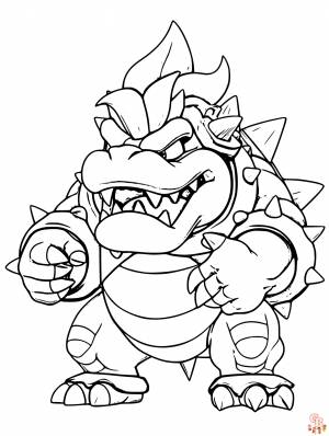Увлекательные раскраски Bowser для детей