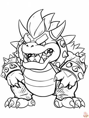 Увлекательные раскраски Bowser для детей