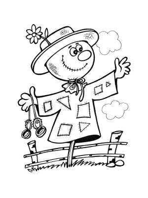 Раскраска Пугало