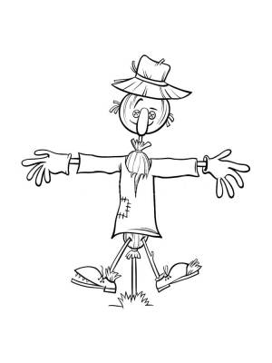 Раскраска Пугало