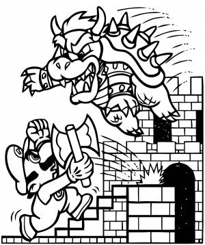 Pаскраска Super Mario Bros 153568