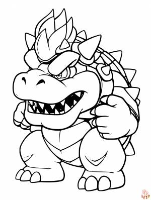 Увлекательные раскраски Bowser для детей