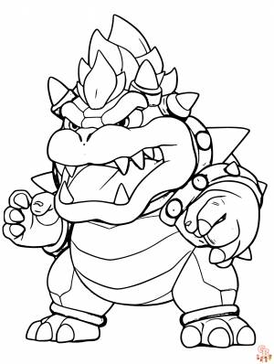 Увлекательные раскраски Bowser для детей