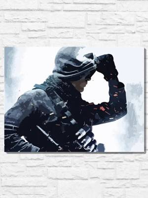 Картина по номерам на холсте набор для рисования игра Call Of Duty Ghosts Eng
