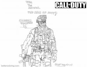 Раскраски Call of duty