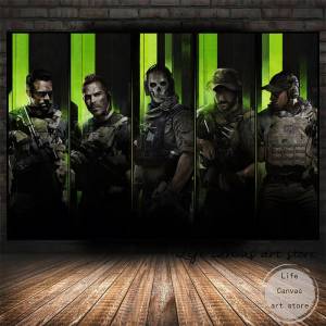 Классическая игра Call of Duty Modern Warfare, 2 персонажа, искусственная живопись, настенные принты, картина для гостиной, домашний декор