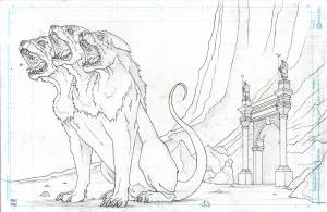 Цербер раскраска