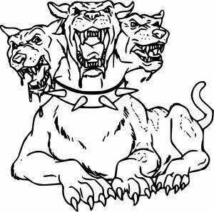 Цербер раскраска