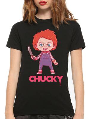 Футболка женская Dream Shirts Проклятие чаки черная 3XL