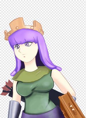 Clash of Clans Clash Royale ARCHER QUEEN Рисунок, лучник, фиолетовый, игра, рука png