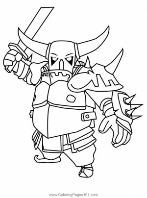 Pekka Clash of Clans Coloring Page