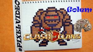 Golem Clash of Clans Pixel Art pixelvideo
