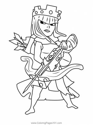 Archer Queen Clash of Clans Coloring Page