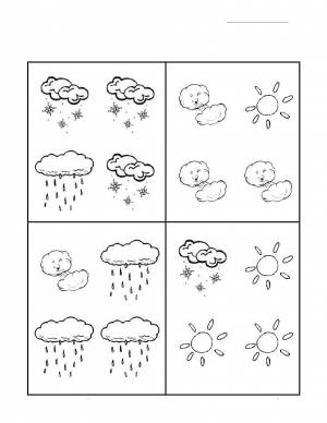 Раскраски Раскраска Осадки погода погода