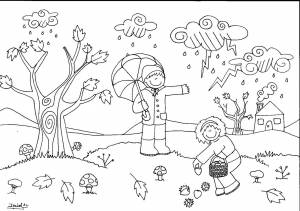 Раскраска погода для детей